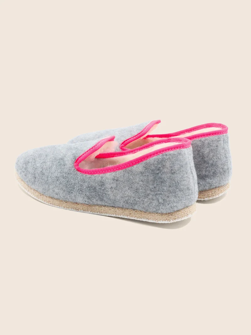 Charentaises tradition gris rose