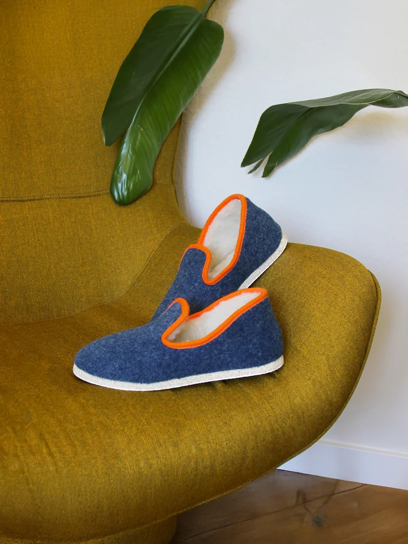 Charentaises tradition bleu denim