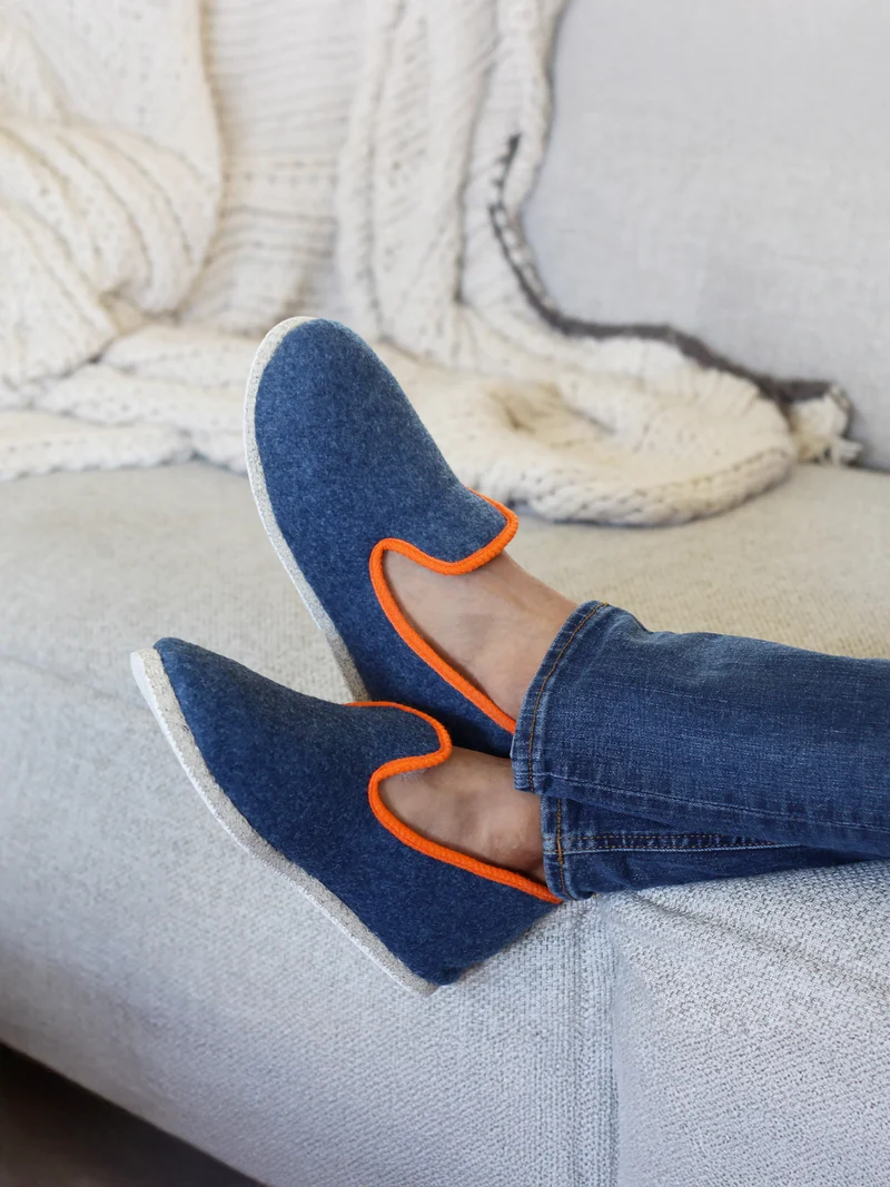 Charentaises tradition bleu denim