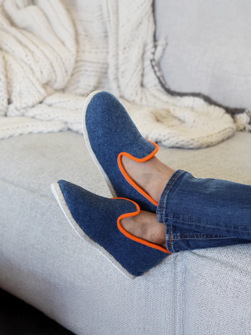 Charentaises tradition bleu denim