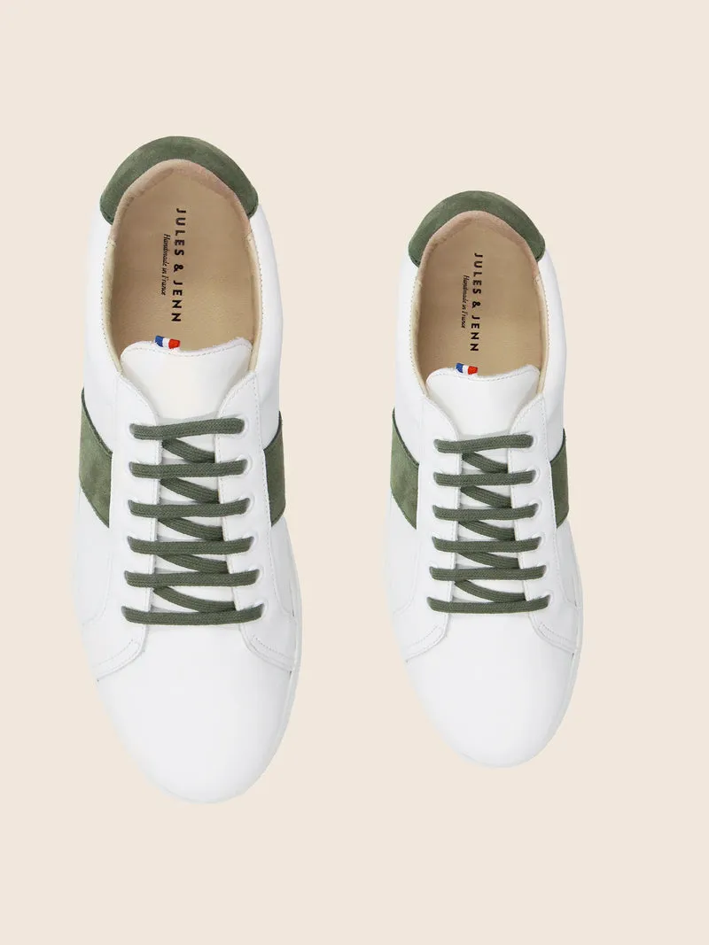 Baskets Made in France cuir kaki