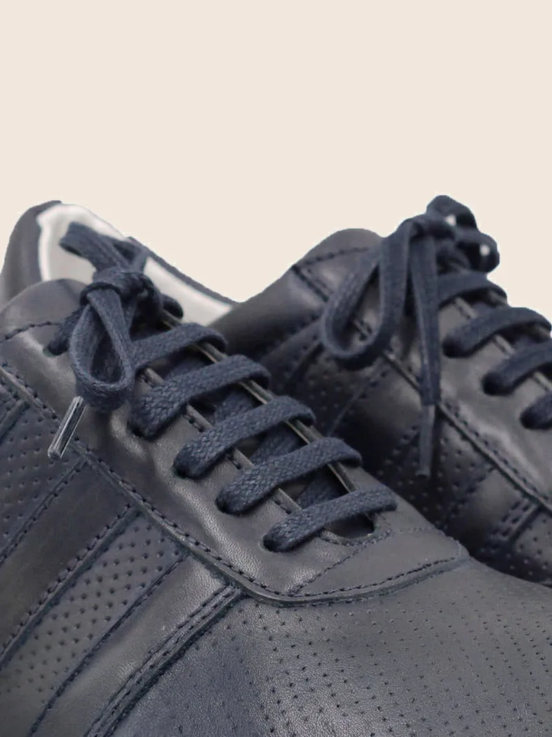 Lacets plats coton bleu