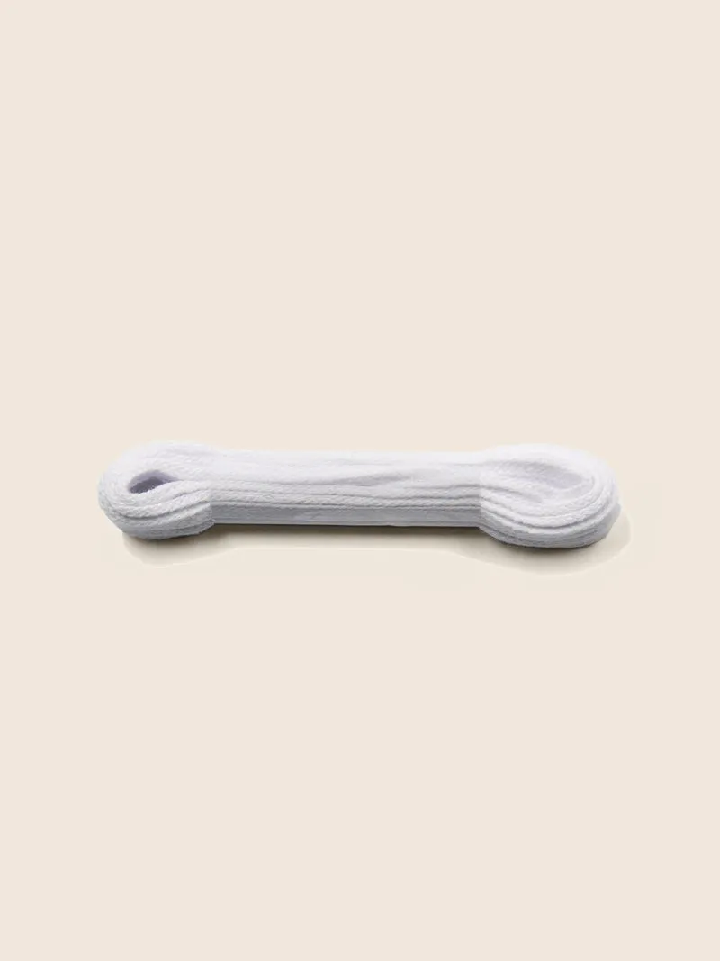 Lacets plats coton blanc