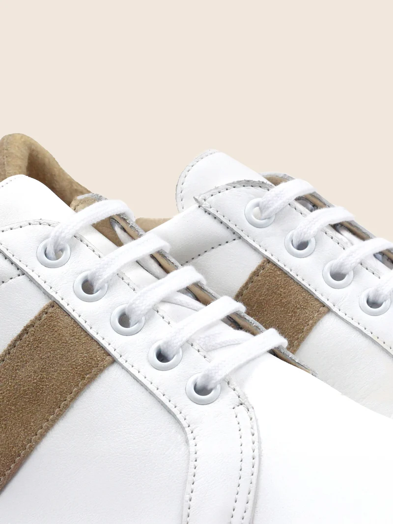 Lacets plats coton blanc