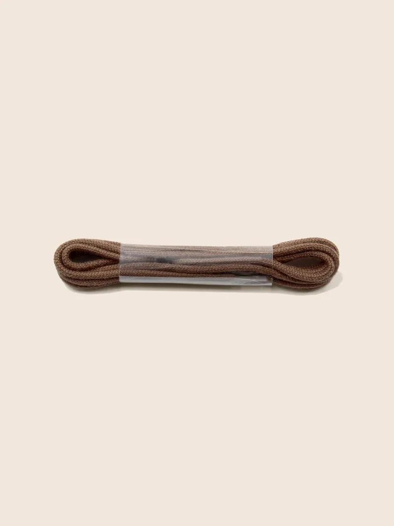 Lacets ronds fins coton marron