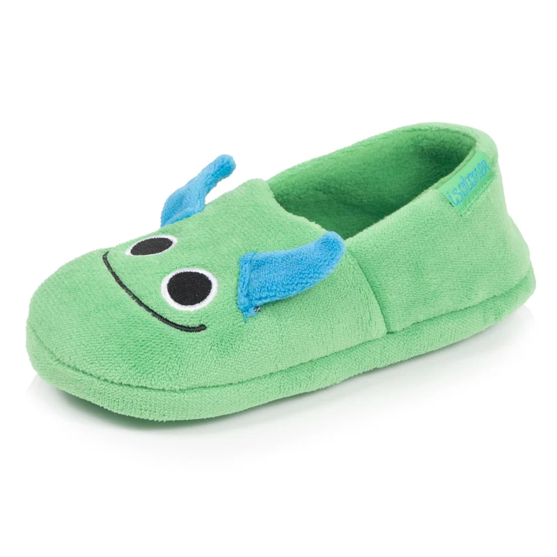 Chaussons Slippers Enfant micro-éponge Vert