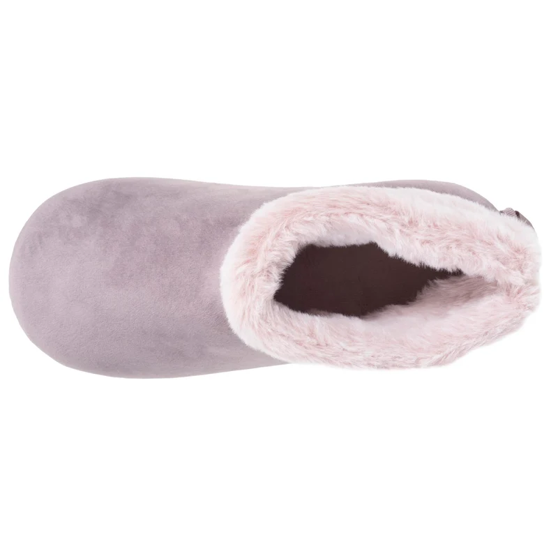 Chaussons Bottillons Femme microvelours Taupe
