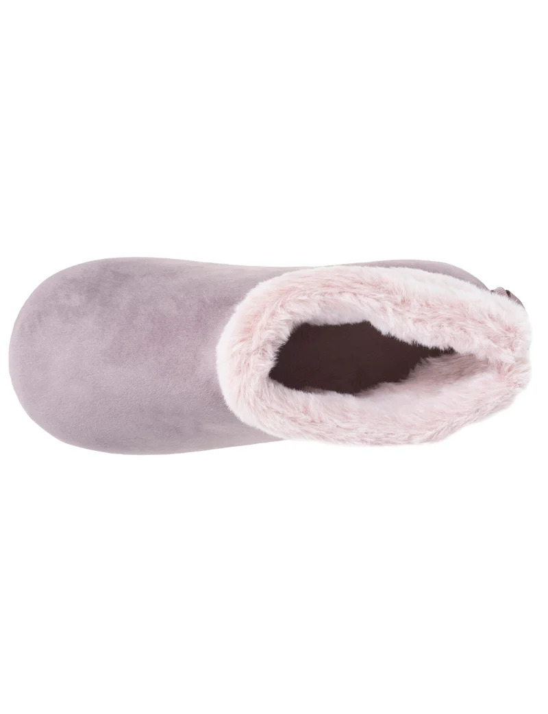 Chaussons Bottillons Femme microvelours Taupe