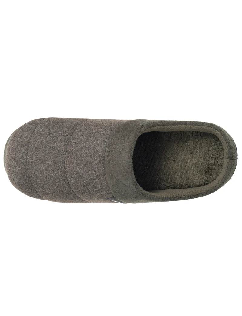 Chaussons Mules Homme polaire Kaki chiné