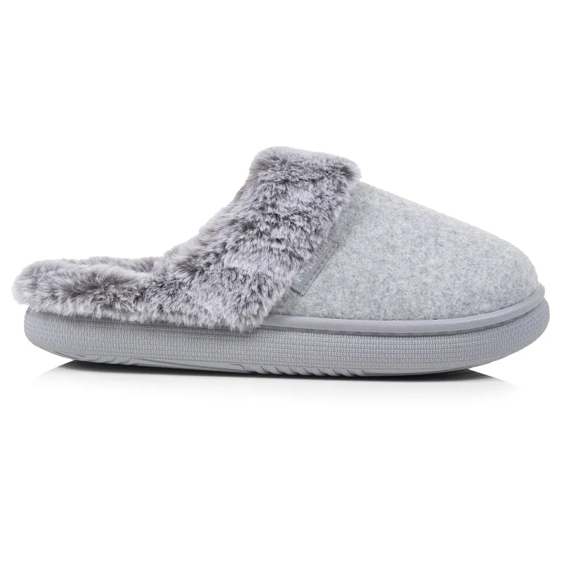 Chaussons Mules Femme BLOUP Gris Chiné