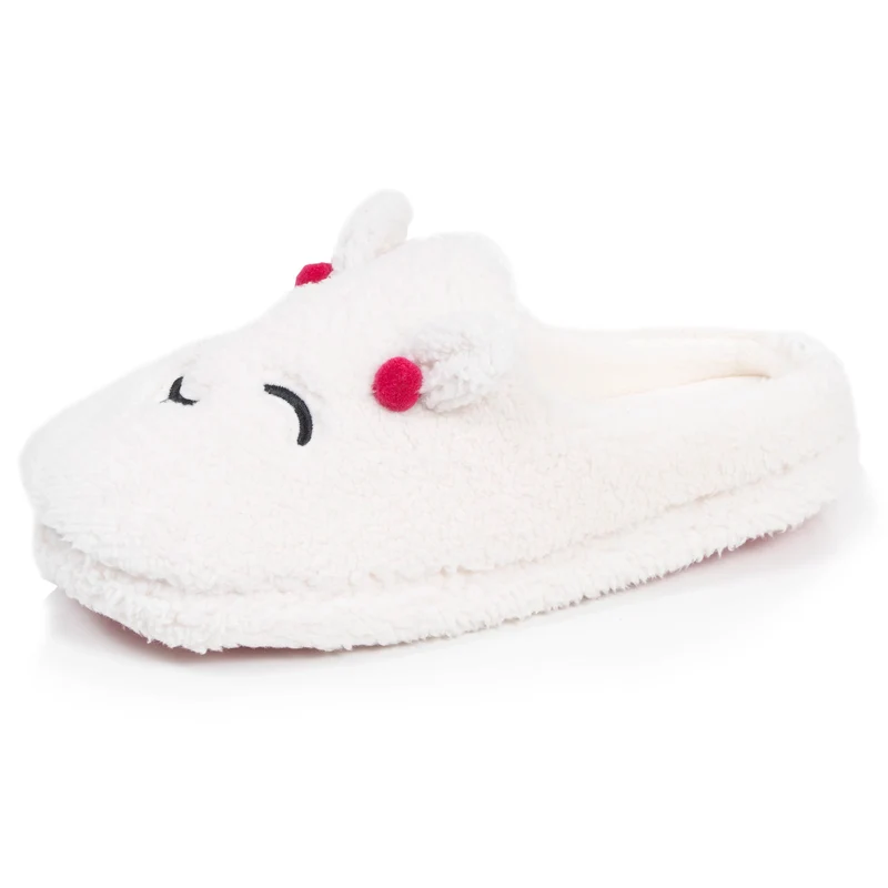 Chaussons Mules Femme sherpa lama Ivoire