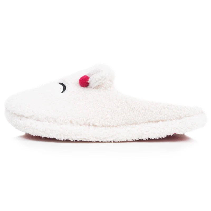 Chaussons Mules Femme sherpa lama Ivoire