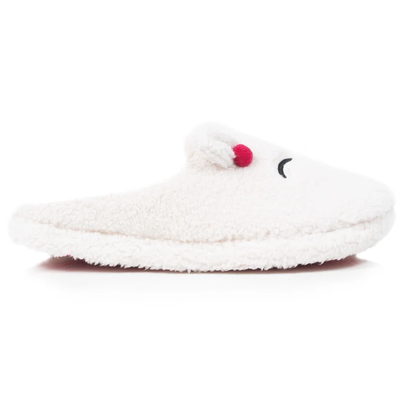 Chaussons Mules Femme sherpa lama Ivoire