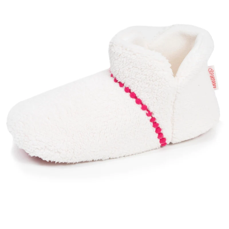 Chaussons Bottillons Femme sherpa lama Ivoire