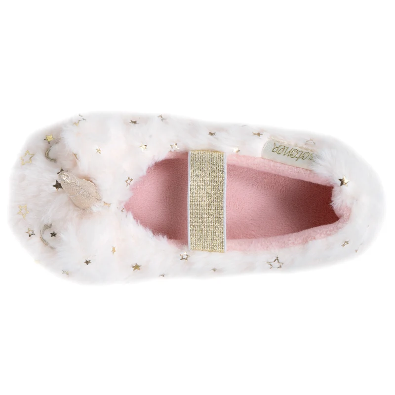 Chaussons Slippers Enfant licorne 3D Ivoire