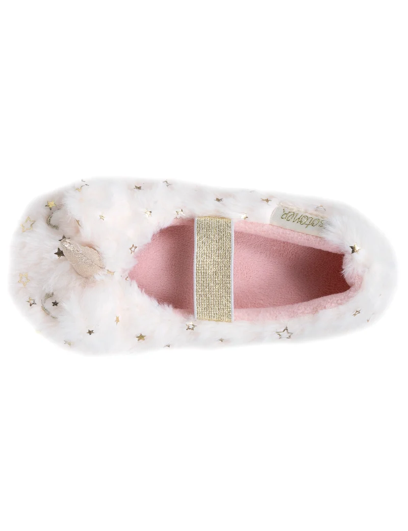 Chaussons Slippers Enfant licorne 3D Ivoire