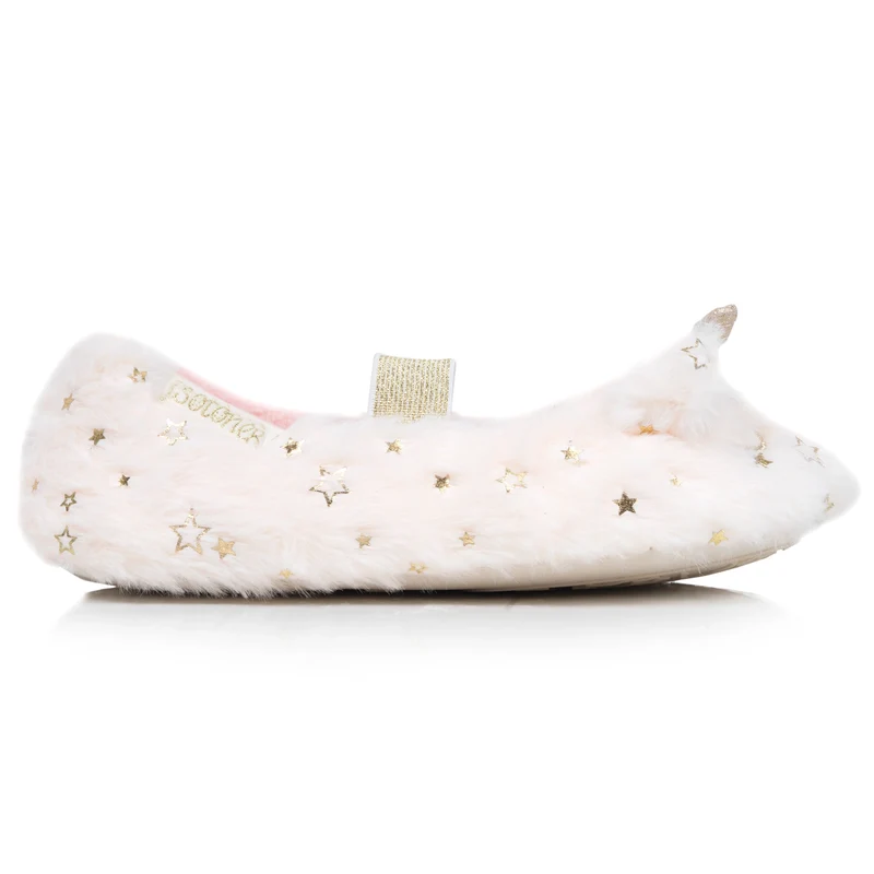Chaussons Slippers Enfant licorne 3D Ivoire