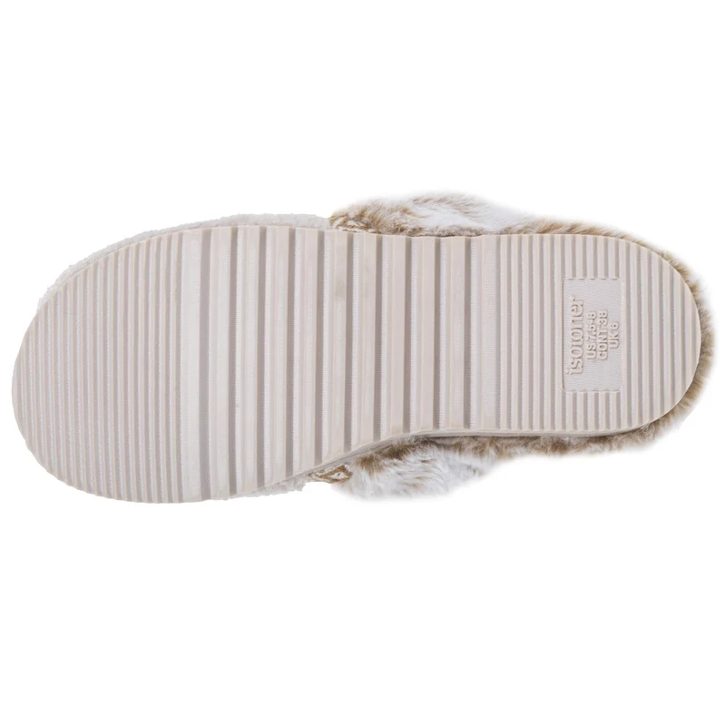 Chaussons Mules crantées Femme Beige