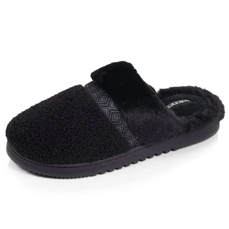 Chaussons Mules crantées Femme Noir