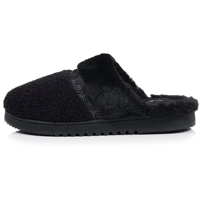 Chaussons Mules crantées Femme Noir