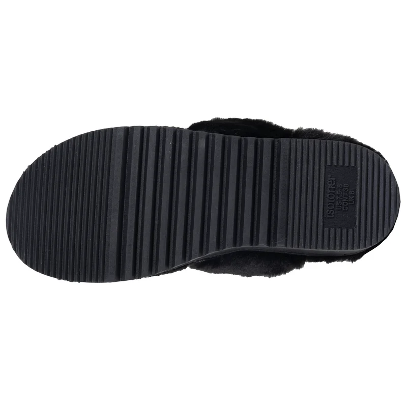 Chaussons Mules crantées Femme Noir