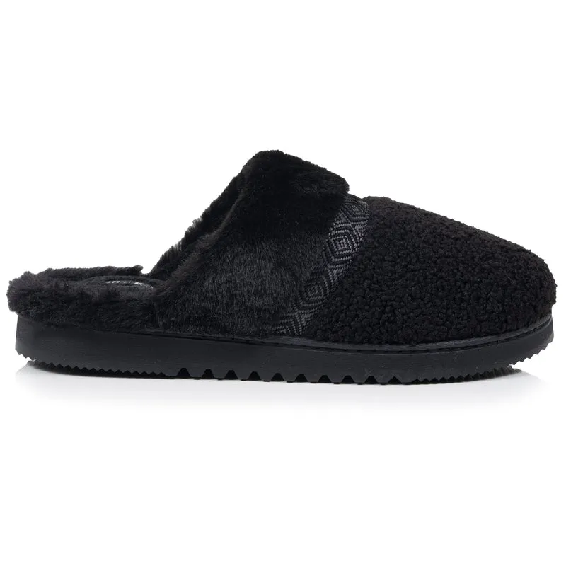 Chaussons Mules crantées Femme Noir
