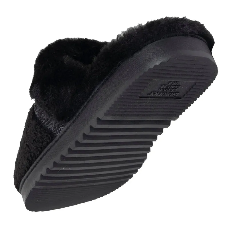 Chaussons Mules crantées Femme Noir