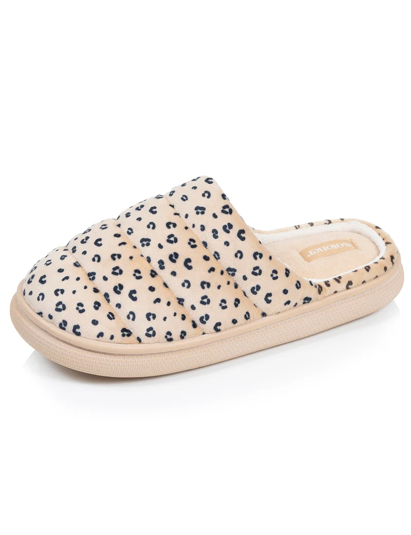 Chaussons Mules Femme BLOUP Léopard clair