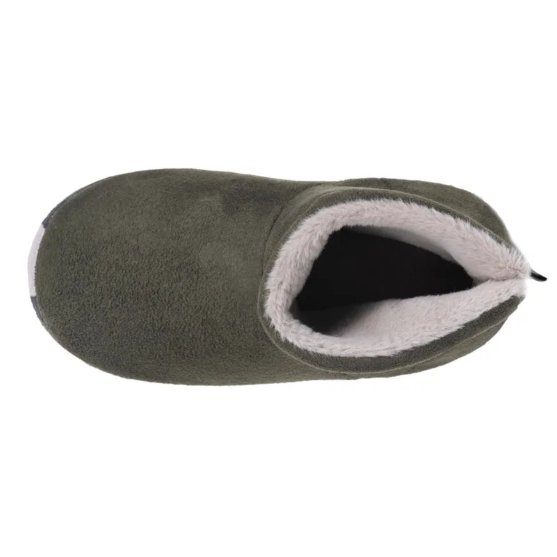 Chaussons Bottillons Enfant suédine Kaki
