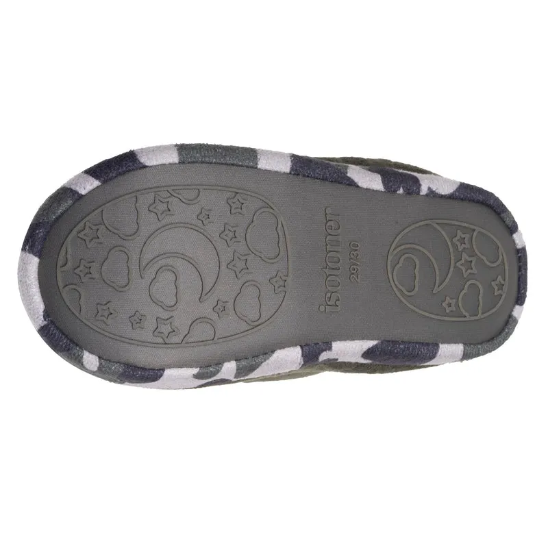 Chaussons Bottillons Enfant suédine Kaki