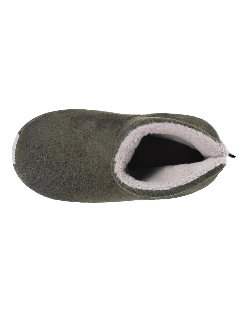 Chaussons Bottillons Enfant suédine Kaki