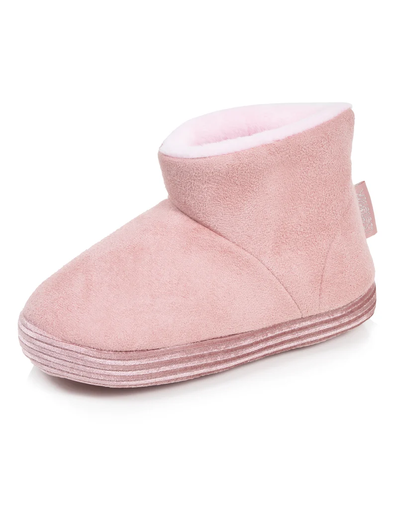 Chaussons Bottillons Enfant suédine Rose