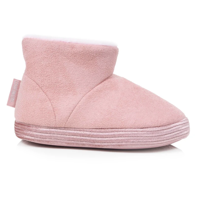 Chaussons Bottillons Enfant suédine Rose