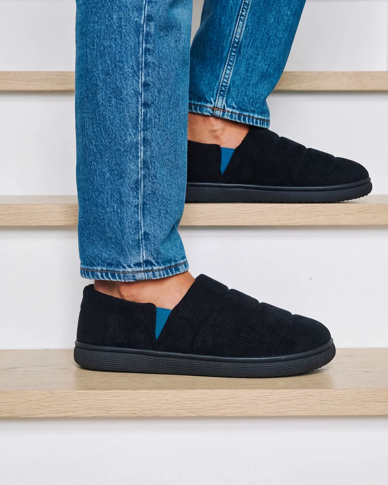 Chaussons Slippers Homme BLOUP Noir/Bleu