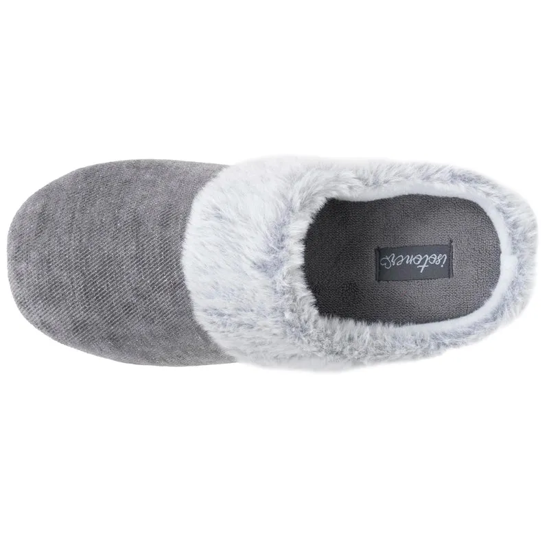 Chaussons Mules Femme pailleté Gris foncé