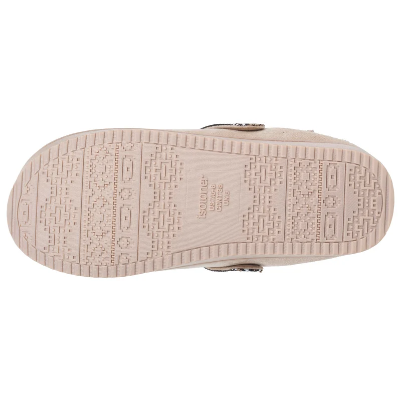 Chaussons Mules plateforme Femme Beige