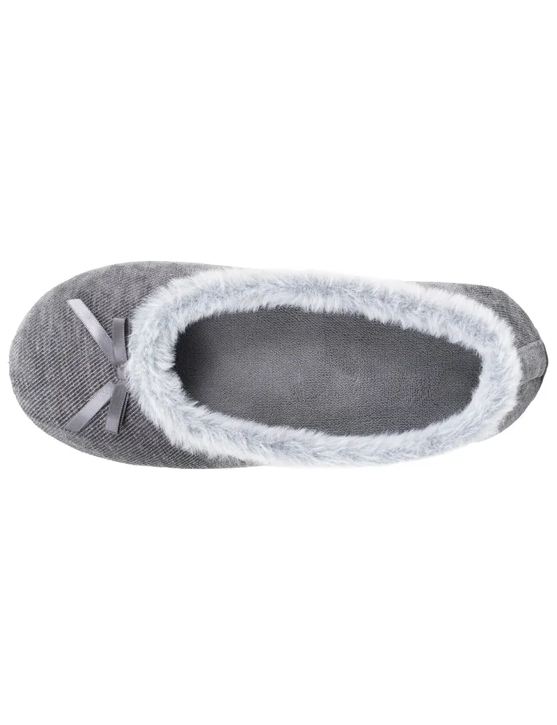 Chaussons Ballerines Femme pailleté Gris foncé