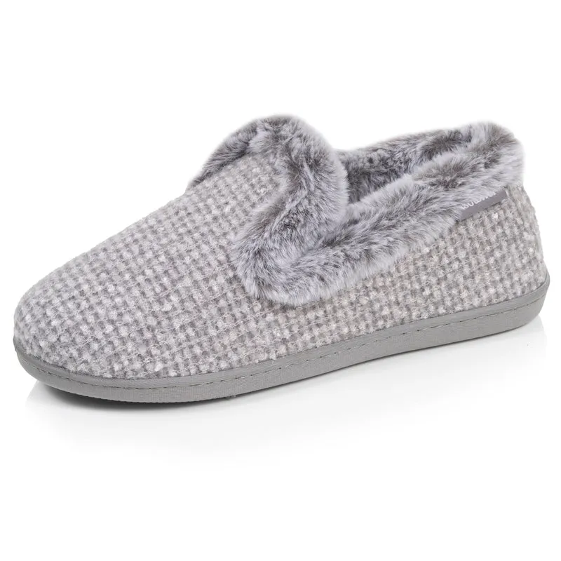 Chaussons Charentaises Femme Relief Gris