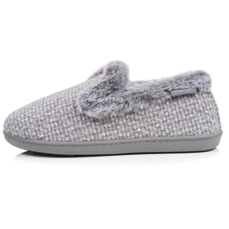 Chaussons Charentaises Femme Relief Gris