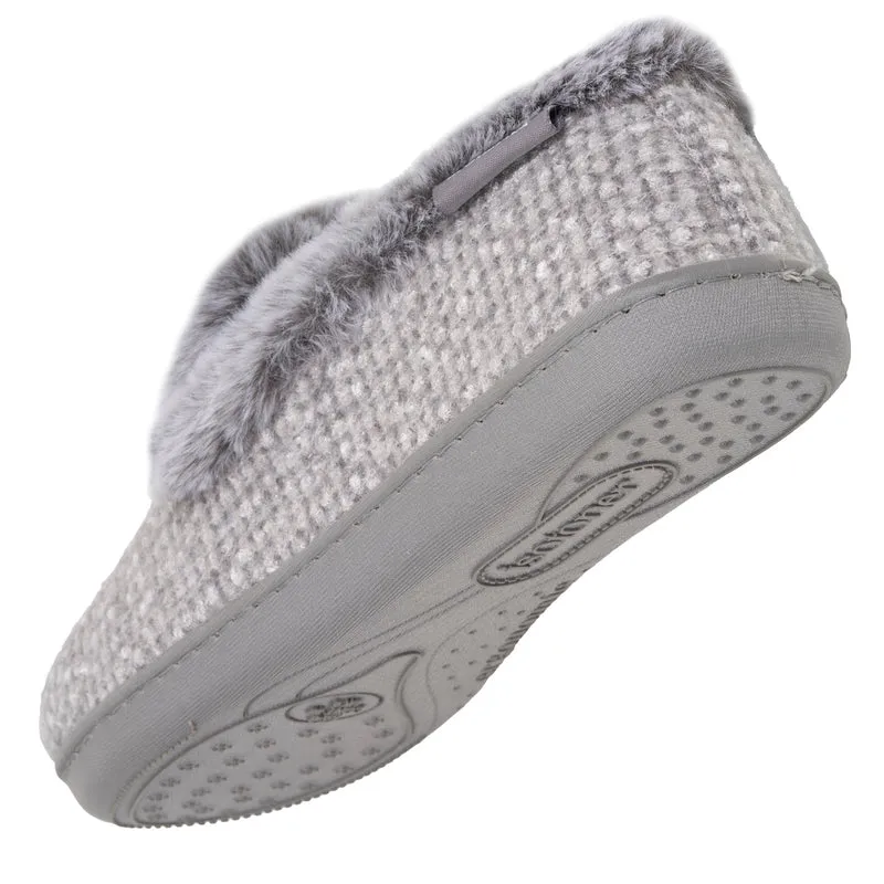 Chaussons Charentaises Femme Relief Gris