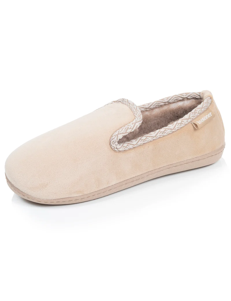 Chaussons Charentaises Femme Beige fourrés