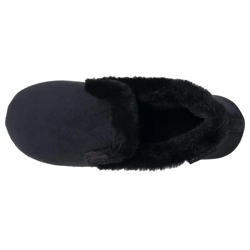 Chaussons Charentaises Femme Velours Noir