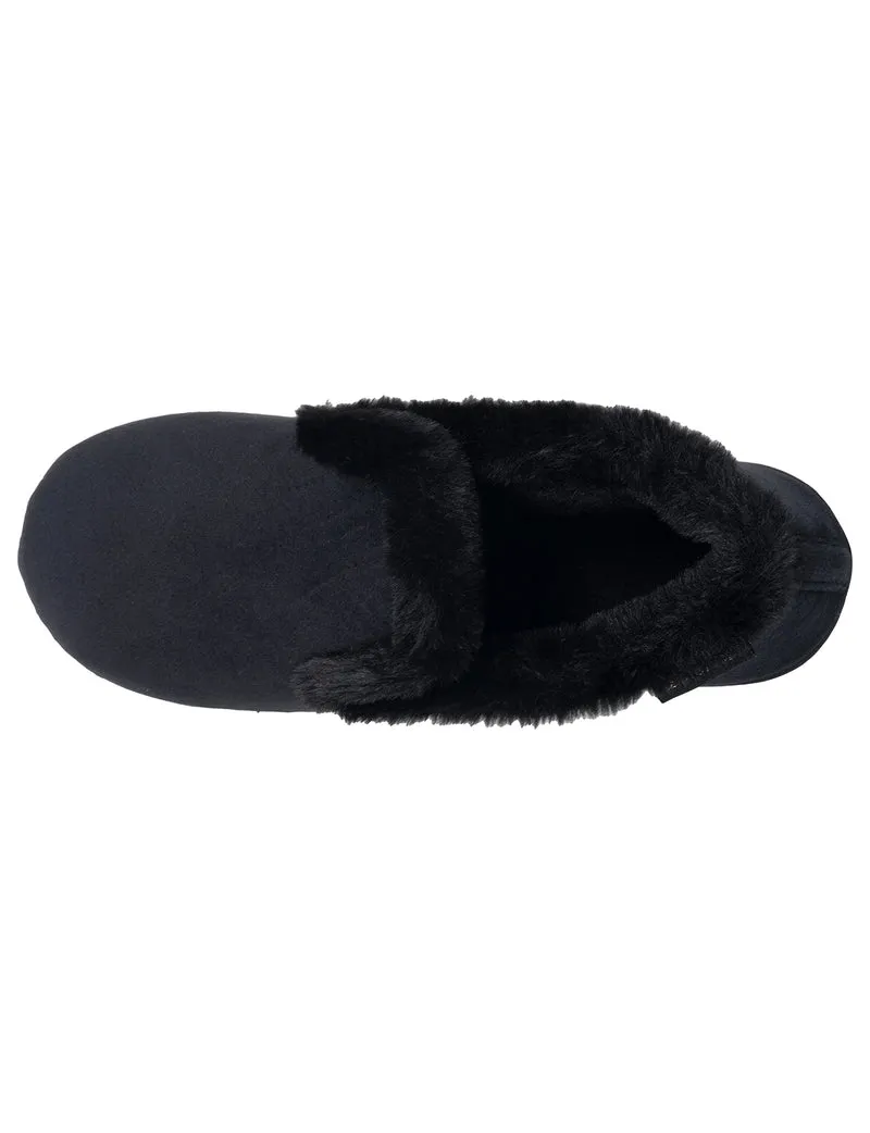 Chaussons Charentaises Femme Velours Noir