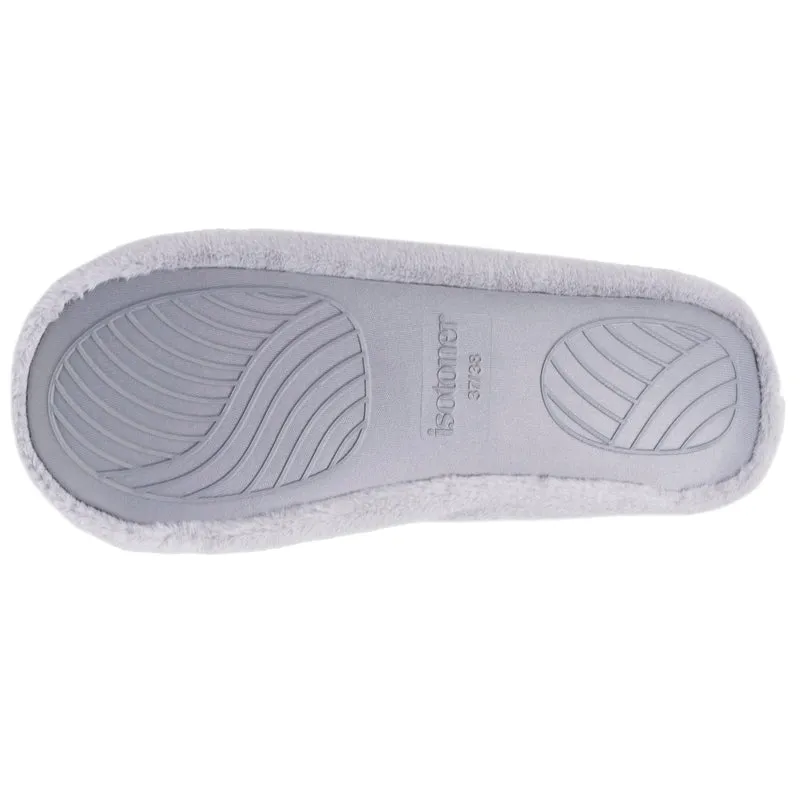 Chaussons Ballerines Femme 3D fourrure Gris