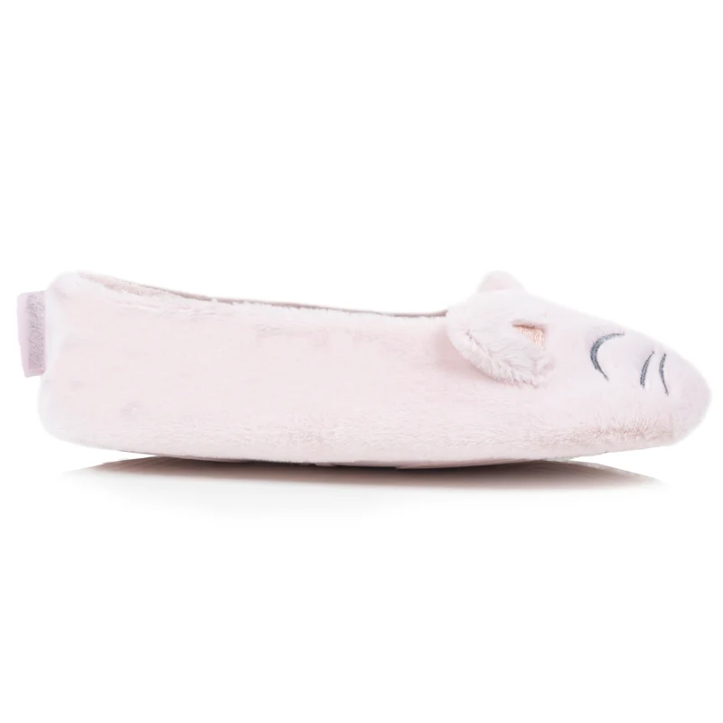 Chaussons Ballerines Femme 3D fourrure Rose