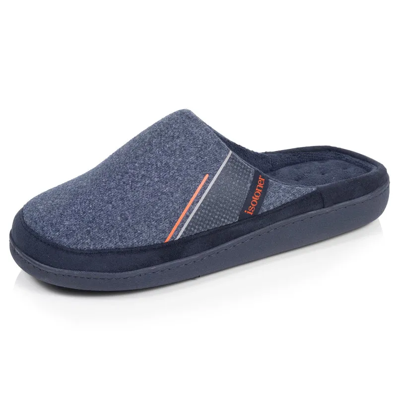Chaussons Mules Homme Marine liseré Orange