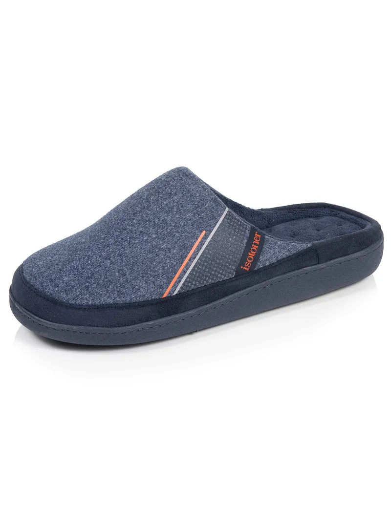Chaussons Mules Homme Marine liseré Orange