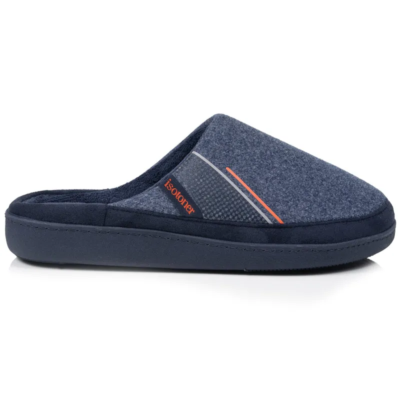 Chaussons Mules Homme Marine liseré Orange