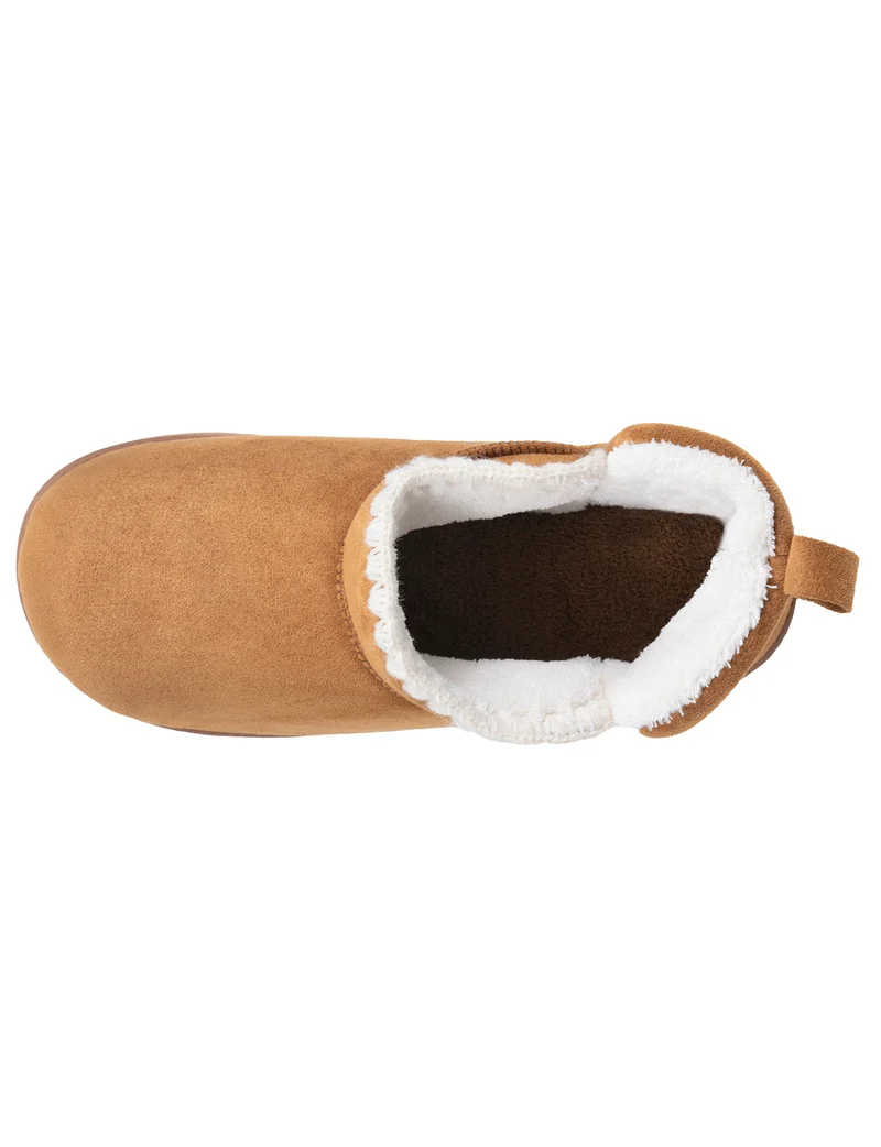Chaussons Bottillons Femme Camel broderies
