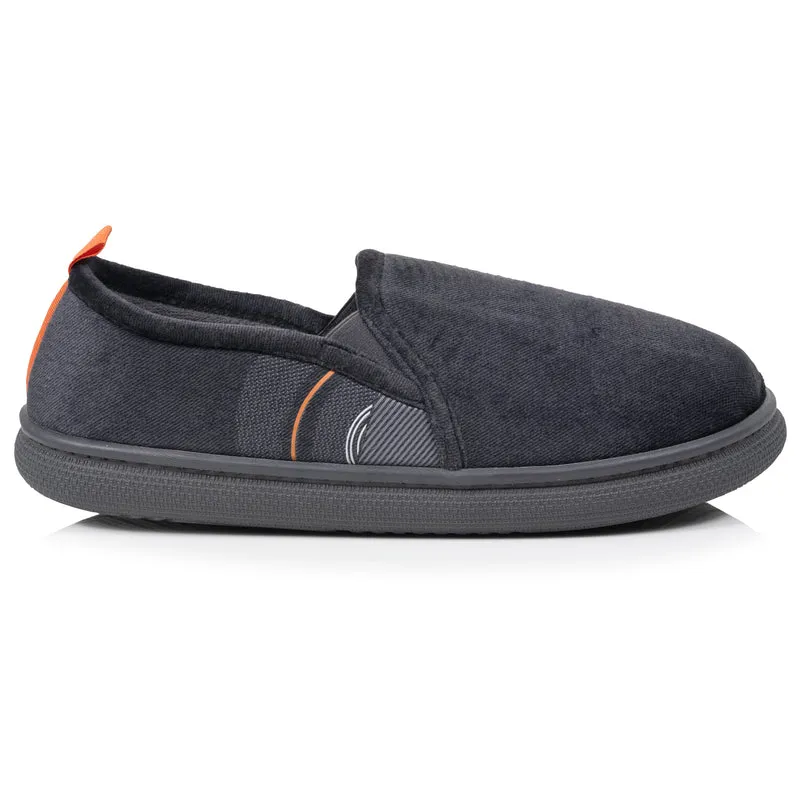 Chaussons Slippers Homme Gris Chiné